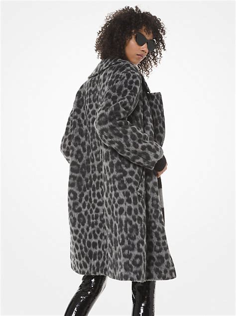 MICHAEL Michael Kors Leopard Jacquard Cocoon Coat on 